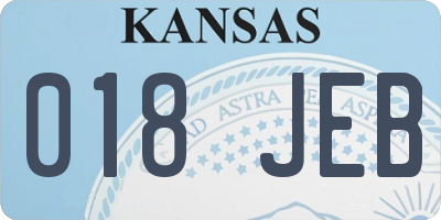 KS license plate 018JEB