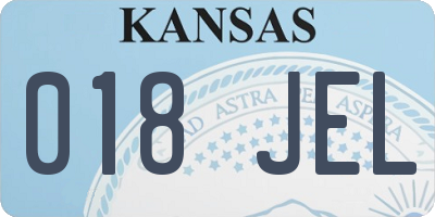 KS license plate 018JEL