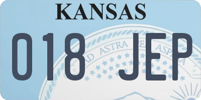 KS license plate 018JEP
