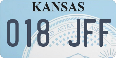KS license plate 018JFF
