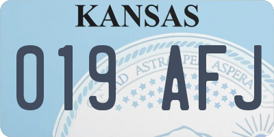 KS license plate 019AFJ
