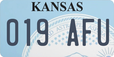 KS license plate 019AFU