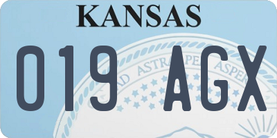 KS license plate 019AGX