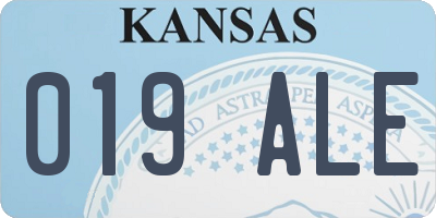 KS license plate 019ALE
