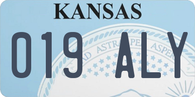 KS license plate 019ALY