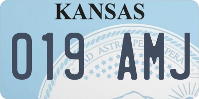 KS license plate 019AMJ