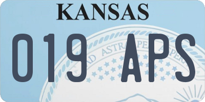KS license plate 019APS