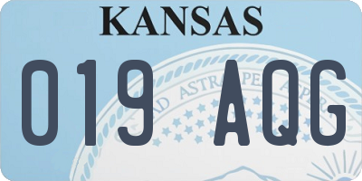 KS license plate 019AQG