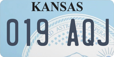 KS license plate 019AQJ