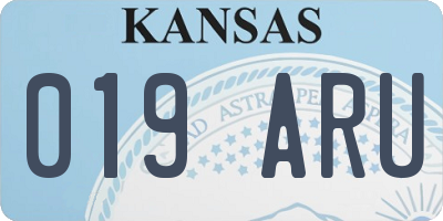 KS license plate 019ARU