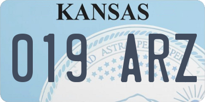 KS license plate 019ARZ