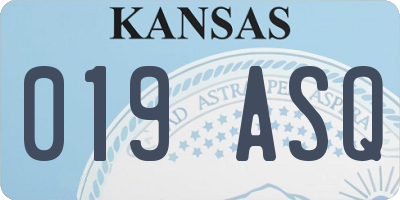 KS license plate 019ASQ