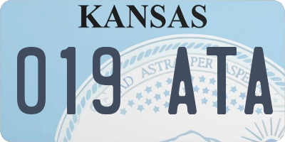 KS license plate 019ATA