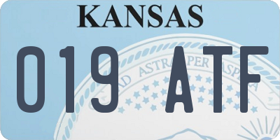 KS license plate 019ATF