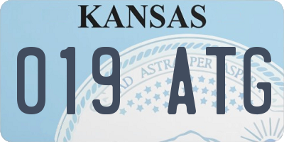 KS license plate 019ATG