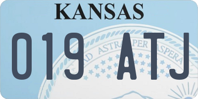 KS license plate 019ATJ