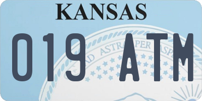 KS license plate 019ATM