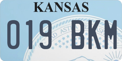 KS license plate 019BKM