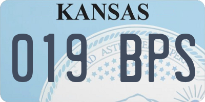 KS license plate 019BPS