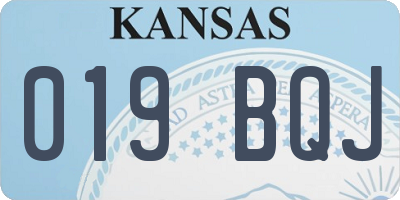 KS license plate 019BQJ