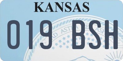 KS license plate 019BSH