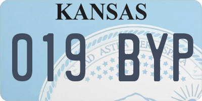 KS license plate 019BYP