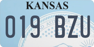 KS license plate 019BZU