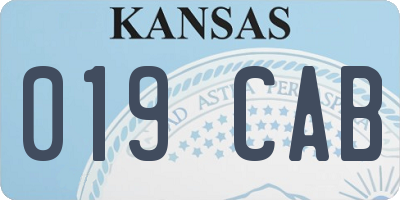 KS license plate 019CAB