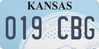 KS license plate 019CBG