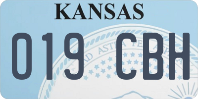 KS license plate 019CBH