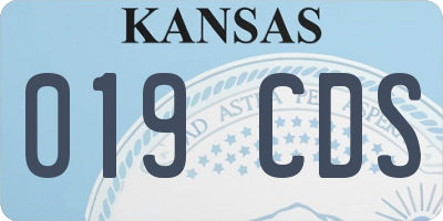 KS license plate 019CDS