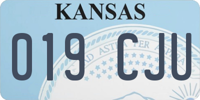 KS license plate 019CJU