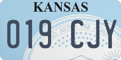 KS license plate 019CJY