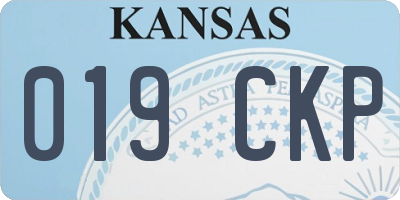 KS license plate 019CKP