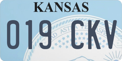 KS license plate 019CKV