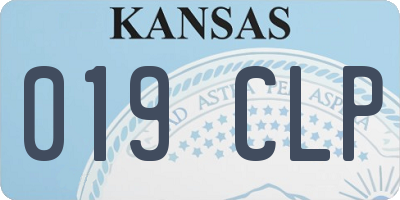 KS license plate 019CLP