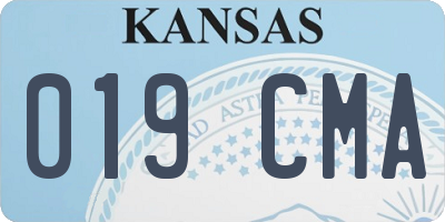 KS license plate 019CMA