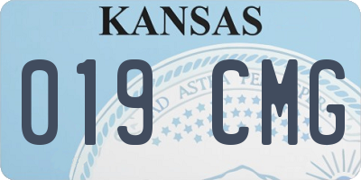 KS license plate 019CMG