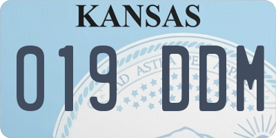 KS license plate 019DDM