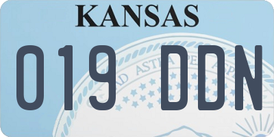 KS license plate 019DDN
