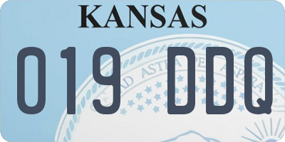 KS license plate 019DDQ