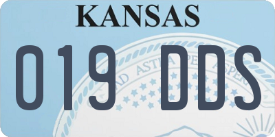 KS license plate 019DDS
