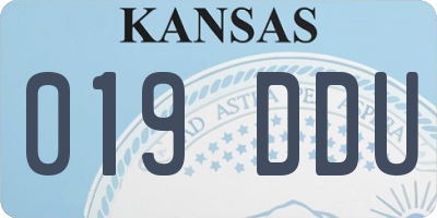 KS license plate 019DDU