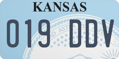 KS license plate 019DDV