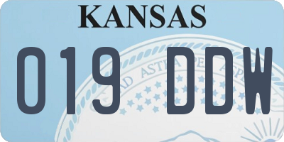 KS license plate 019DDW