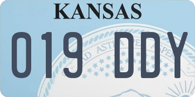 KS license plate 019DDY