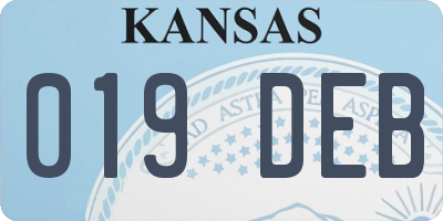 KS license plate 019DEB