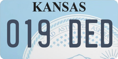 KS license plate 019DED