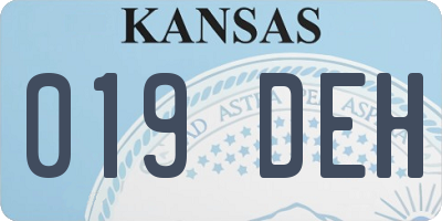 KS license plate 019DEH