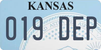 KS license plate 019DEP